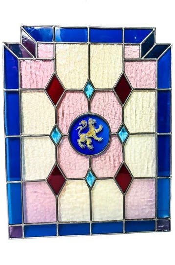 Glas-in-loodraam - 1970-1980 - Glas-in-lood heraldische