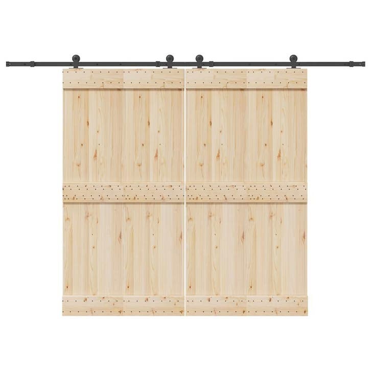 vidaXL Doos met onderdelen voor schuifdeur 305 cm staal, Doe-het-zelf en Bouw, Hang- en Sluitwerk, Nieuw, Verzenden