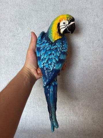 Beeld, Prachtige Ara 35.5 cm - 35.5 cm - Gietijzer, Antiek en Kunst