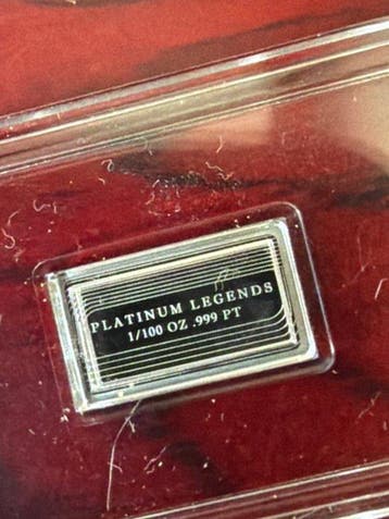 Wereld. Platin Bar Lady Britain, 1/100 oz (.999) (Zonder, Postzegels en Munten