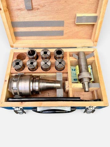 Tite-Lock Milling Chuck Set NT40-CT32A with 7 Collets - NT