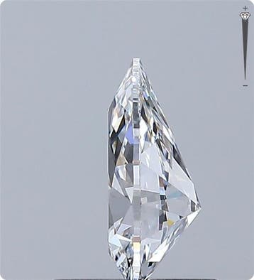 1 pcs Diamant (Natuurlijk) - 0.70 ct - Peer - E - VVS2 -, Nieuw