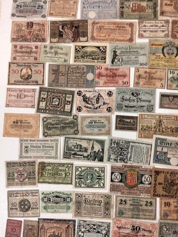 Duitsland. - 110 Banknotes - 1908/1928 (Zonder minimumprijs), Postzegels en Munten