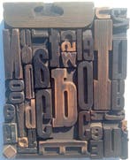 Drukblokken - Samenstelling van grote oude typografische