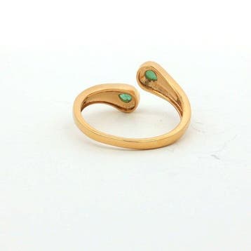 Zonder minimumprijs - Ring Zilver, Verguld - 0.56ct. tw.