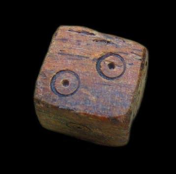 Oud-Romeins botdobbelsteen sprongbeen - 1 cm (Zonder, Antiek en Kunst