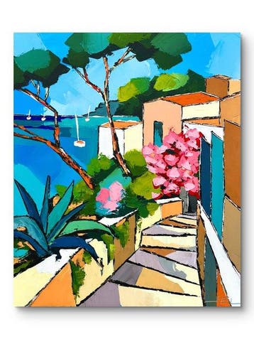 Jiel - Petit sentier fleuri en bord de Méditerranée.