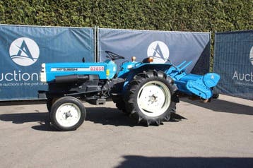 Veiling: Minitractor Mitsubishi D2050 Diesel 20PK met Grondf, Ophalen