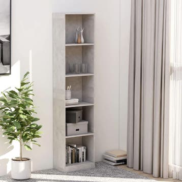 vidaXL Boekenkast met 5 schappen 40x24x175 cm bewerkt hout, Verzenden, Nieuw