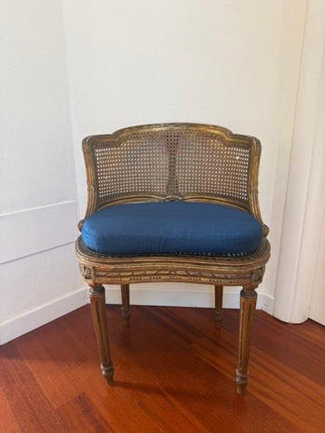Fauteuil - Verguld hout - bureaustoel
