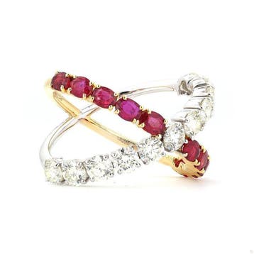 Bague tendance - 14 carats Or jaune, Or blanc - 2.77ct. tw.