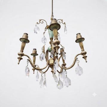 manifattura italiana - Lustre - candélabre - anticato -