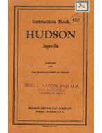 1929 HUDSON SUPER SIX INSTRUCTIEBOEKJE ENGELS