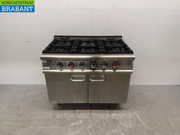 RVS Bon-Line 6 Pitten Fornuis 105 cm GAS Horeca, Zakelijke goederen, Horeca | Keukenapparatuur, Ophalen of Verzenden