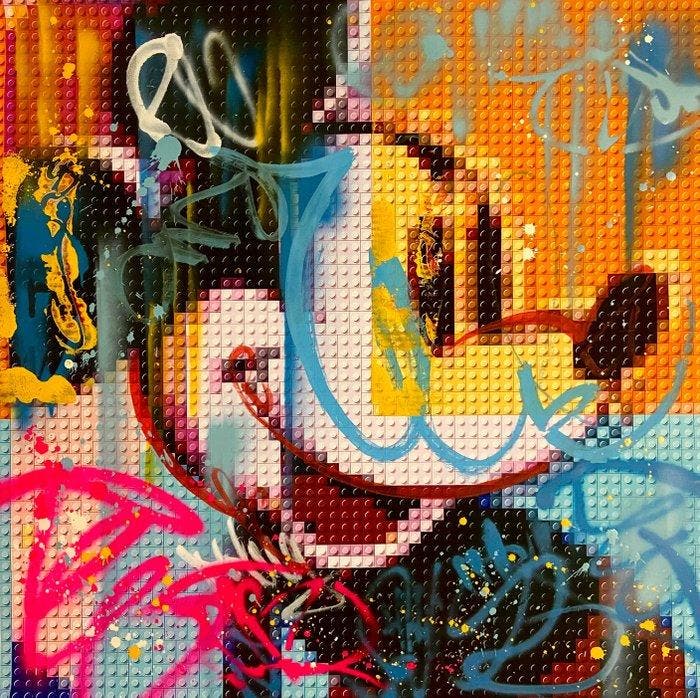 Moabit - Andy Warhol VS Mickey Mouse - Lego, Antiek en Kunst, Kunst | Designobjecten