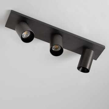 Spots opbouw Lynn 3 Opbouwspot Gun Metal Binnenverlichting, Verzenden, Nieuw