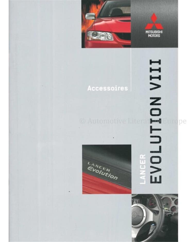 2004 MITSUBISHI LANCER EVOLUTION VIII ACCESSOIRES BROCHURE.., Livres, Autos | Brochures & Magazines, Enlèvement ou Envoi