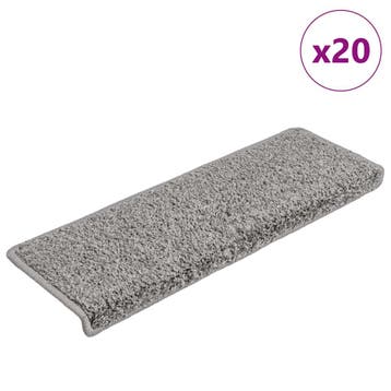 vidaXL Trapmatten 20 stuks 65x21x4 cm Grijs Rechthoekige, Doe-het-zelf en Bouw, Ladders en Trappen, Verzenden, Nieuw