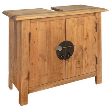 Wastafelkast grenenhout 70cm -54% | Retour deal | Sla toe!, Huis en Inrichting, Gebruikt, Verzenden, 50 tot 100 cm, Minder dan 100 cm