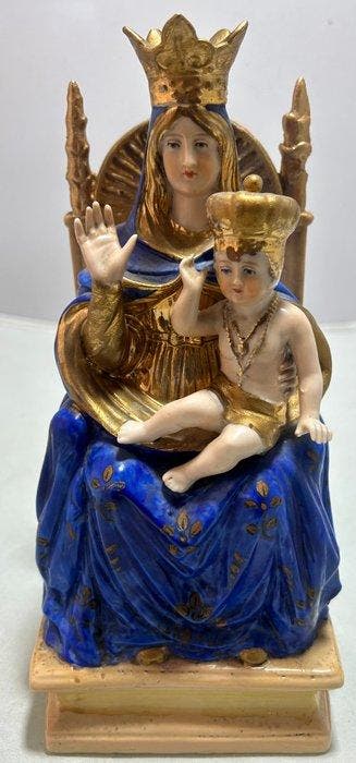 Beeld, Madonna met kind - 26 cm - Porselein