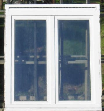 padoek houten  raam , chassis , venster 116 x 130 wit, Doe-het-zelf en Bouw, 75 tot 150 cm, Raamkozijn, Ophalen of Verzenden, Zo goed als nieuw