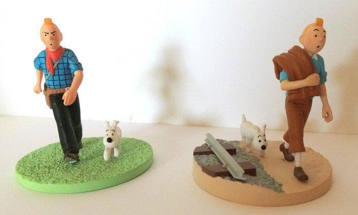 Tintin - 2 Moulinsart Dioramas, Boeken, Strips | Comics