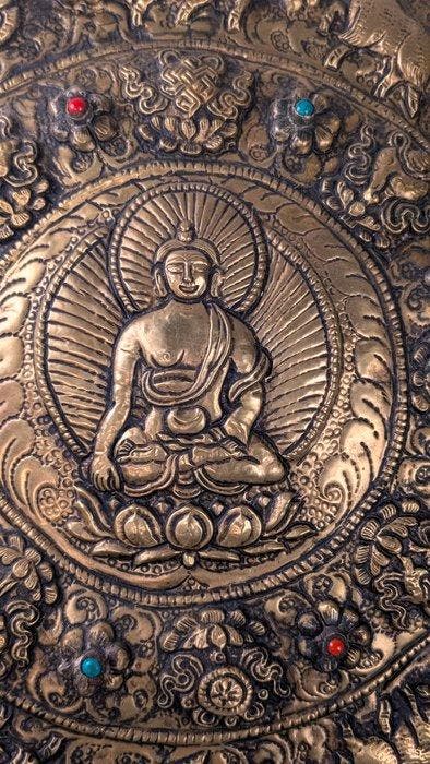 Tibetaanse Boeddha-mandala - Antiek - Koper - 1970-1980 -, Antiek en Kunst, Antiek | Overige Antiek
