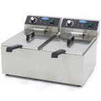 Friteuse | Elektrisch | 11+11L | 50°C/200°C | 6kW (2x 230V), Verzenden