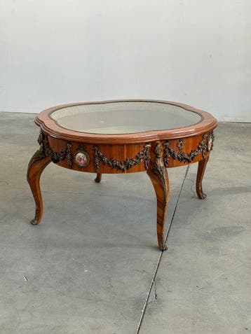 Centre de table - Bois, Verre, Bronze