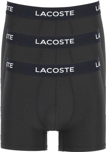 2dekans | Lacoste Boxershorts Heren Microfiber Zwart 3-Pack, Ophalen of Verzenden