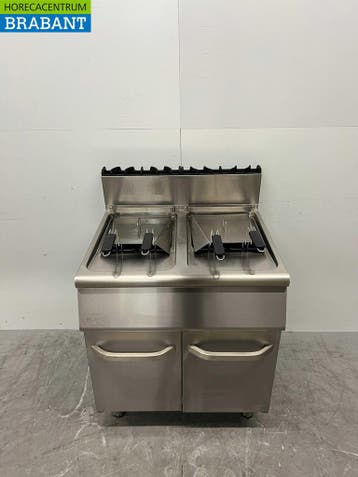 Friteuse double Combisteel en acier inoxydable 2 x 15 litres, Verzenden