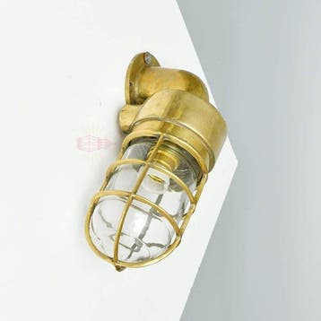 Wandlamp - Messing, Glas, Antiek en Kunst