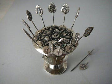 Serveergerei (3) - .800 zilver - 1920-1930 -
