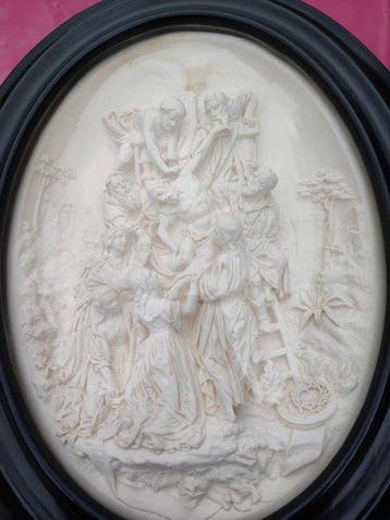 E.Cassier - Cassier E - Reliëf, De kruisafname van Jezus -, Antiek en Kunst