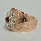 Zonder minimumprijs - Ring - 9 kt. Roségoud, Zilver -