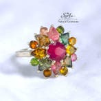 Sans prix de réserve - Bague de cocktail Argent, Argent 925,, Handtassen en Accessoires, Antieke sieraden