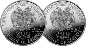 2 x 1/2 Ounce - Zilver .999 - Noahs Arch 2026 - 31,1 gram -, Timbres & Monnaies, Métaux nobles & Lingots