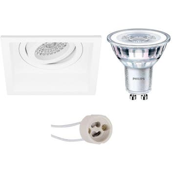 LED Spot Set - Kantelbare Vierkante Witte Inbouwspot 5W LED, Verzenden