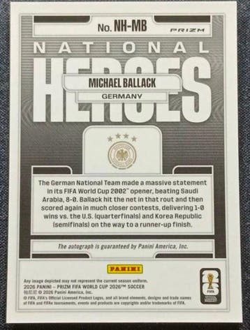 2026 Panini Prizm, National Heroes Michael Ballack NH-MB