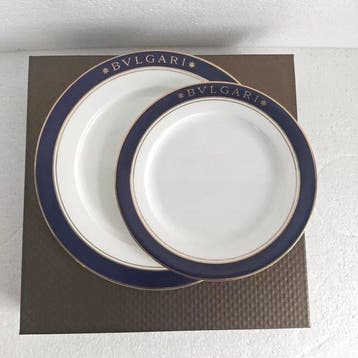 Bulgari Quadri Collection Bone China Dinner Plate Set
