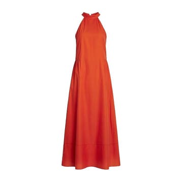 Pennyblack • oranje rode halter jurk open rug • 36 (IT42), Verzenden