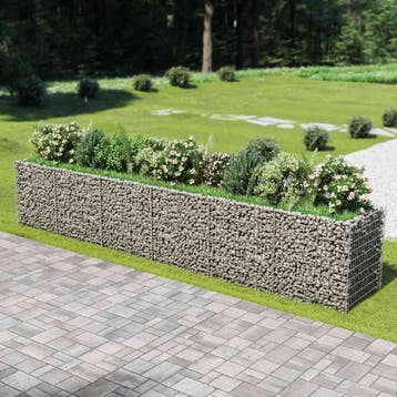 vidaXL Gabion plantenbak verhoogd 540x90x100 cm, Verzenden