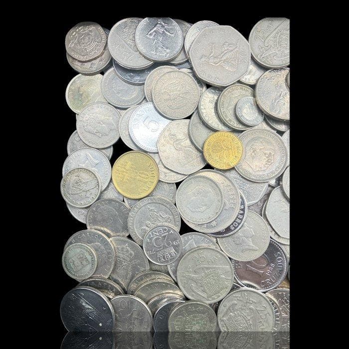 Wereld. Lote de 130 Moedas do Mundo, Vários Países,, Postzegels en Munten, Munten | Europa | Niet-Euromunten