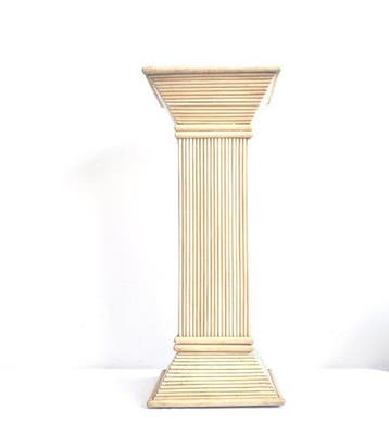 Standaard - Rattan, Hout - Vintage rattan/bamboe voetstuk -, Antiek en Kunst