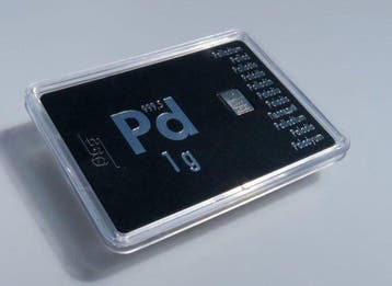 1 gramme - Palladium - dans un International - blister (Sans