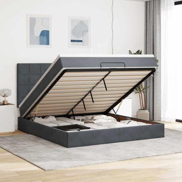 vidaXL Ottoman bed met matrassen 180x200cm fluweel, Verzenden