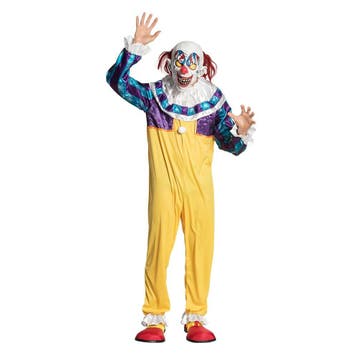 Halloween Clown Kostuum Geel M, Verzenden, Nieuw