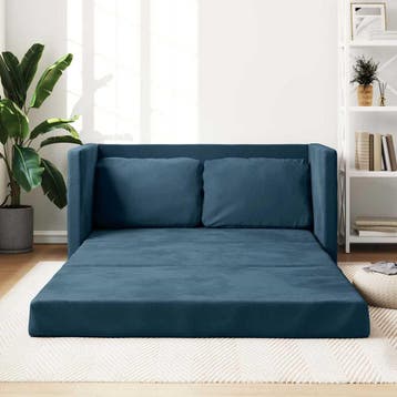 vidaXL Slaapbank vloermodel 2-in-1 122x204x55 cm fluweel, Verzenden, Nieuw