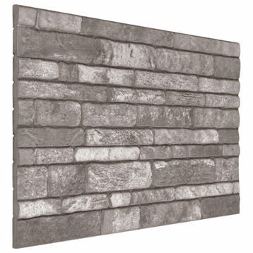 vidaXL Wandpanelen 10 st 100 x 50 cm Donkergrijs EPS-schuim, Verzenden