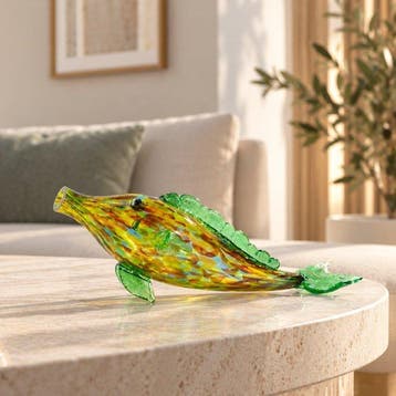 Loranto - sculptuur, Handgemaakt Glazen Vis – Uniek